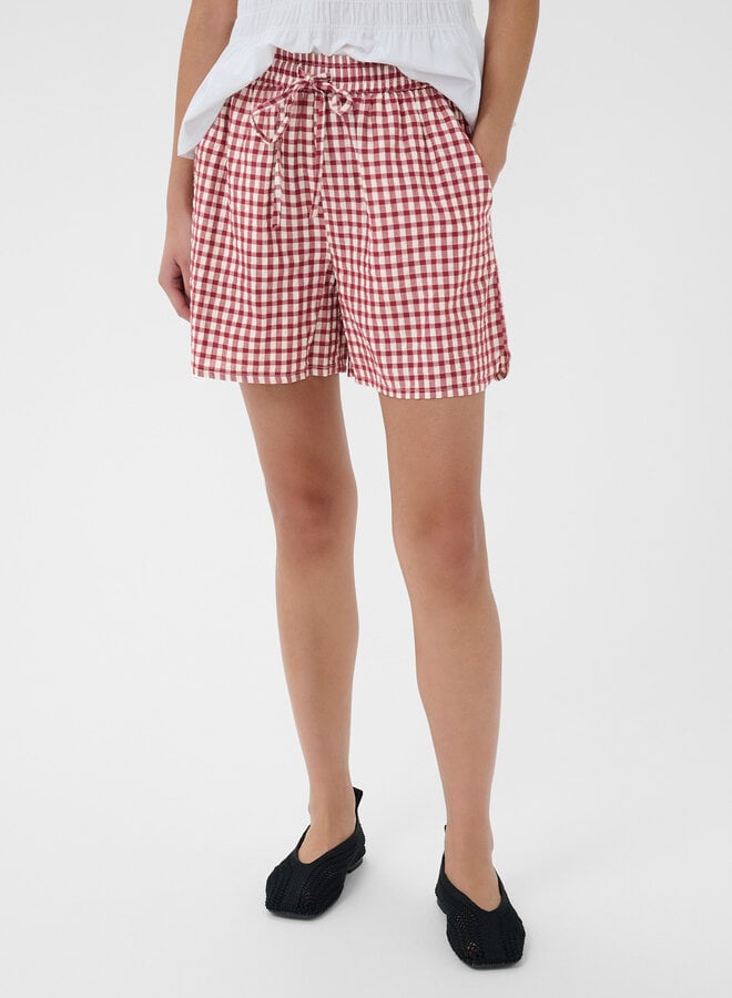 Short Part Two Bigi à carreaux vichy rouge cerise