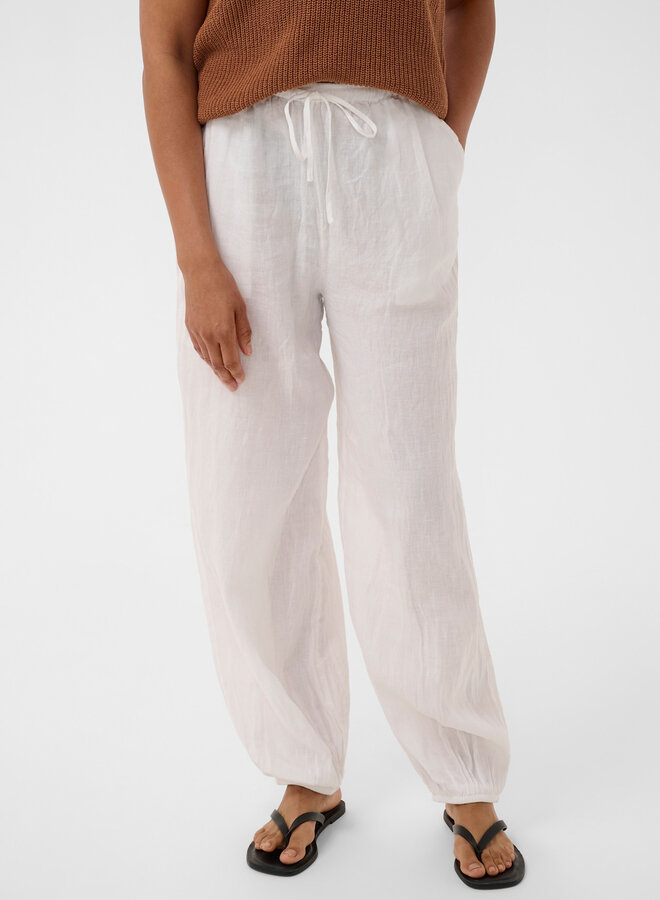 Pantalon Part Two Betana en lin ballon blanc