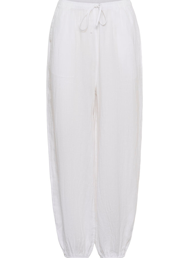 Pantalon Part Two Betana en lin ballon blanc