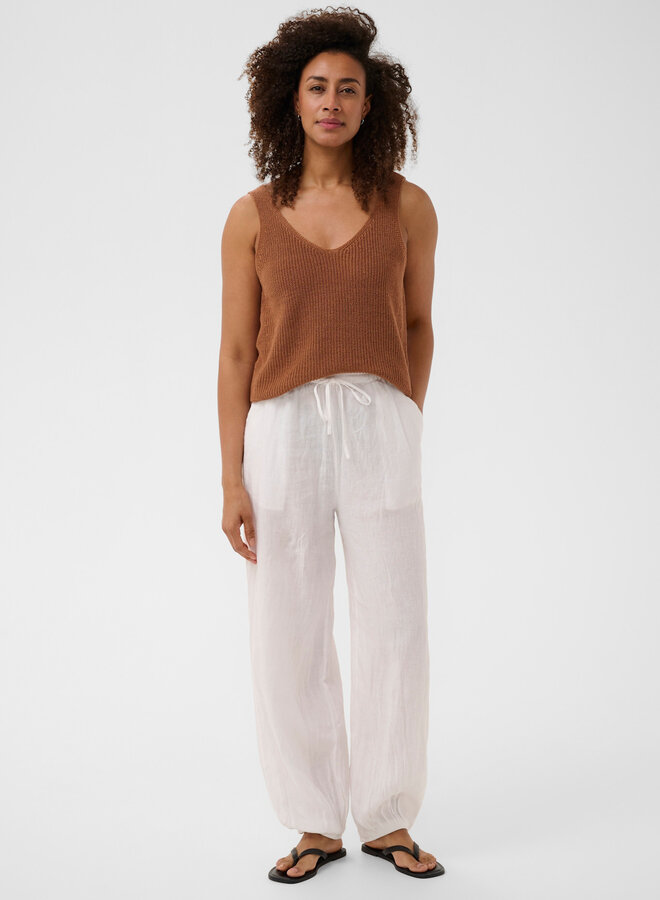 Pantalon Part Two Betana en lin ballon blanc