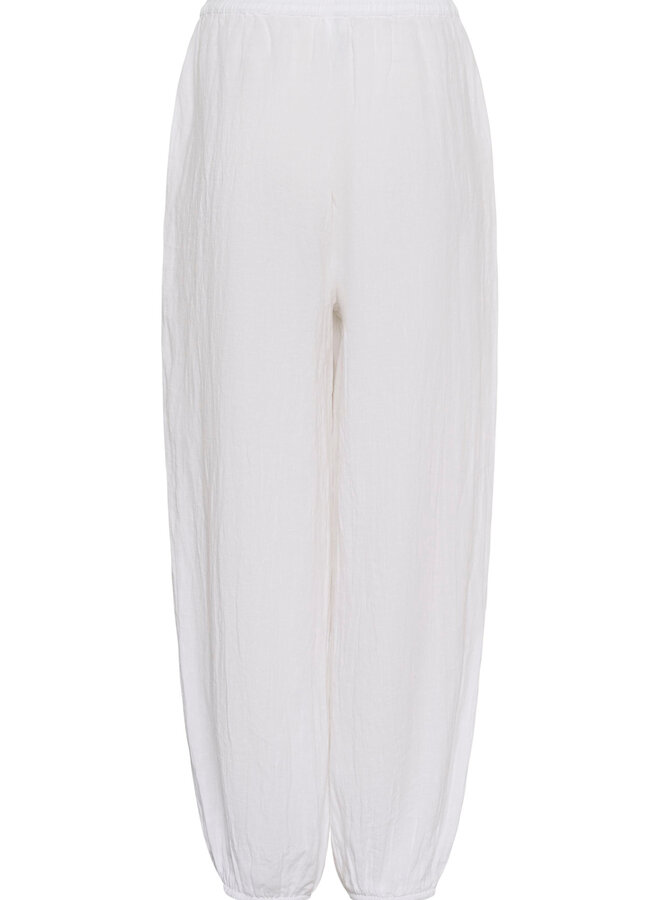 Pantalon Part Two Betana en lin ballon blanc