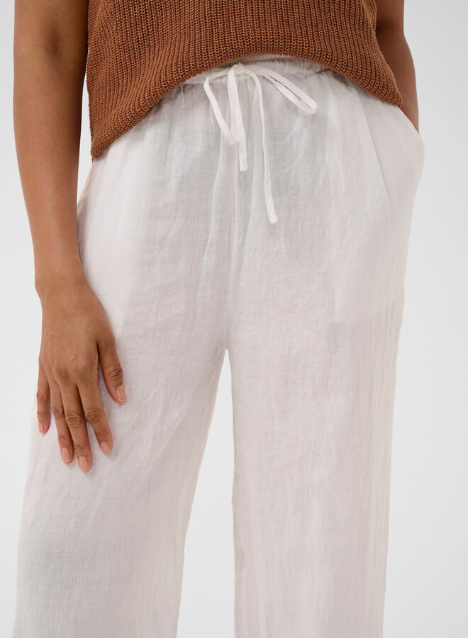 Pantalon Part Two Betana en lin ballon blanc