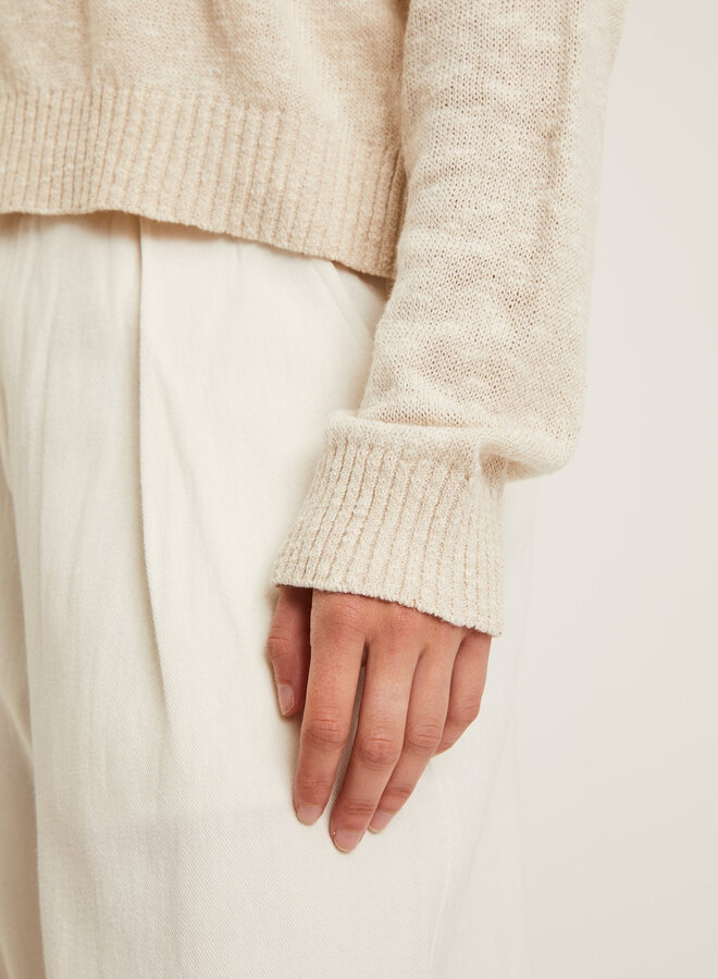 Cardigan Naïf Alessia beige gruau à boutons beiges