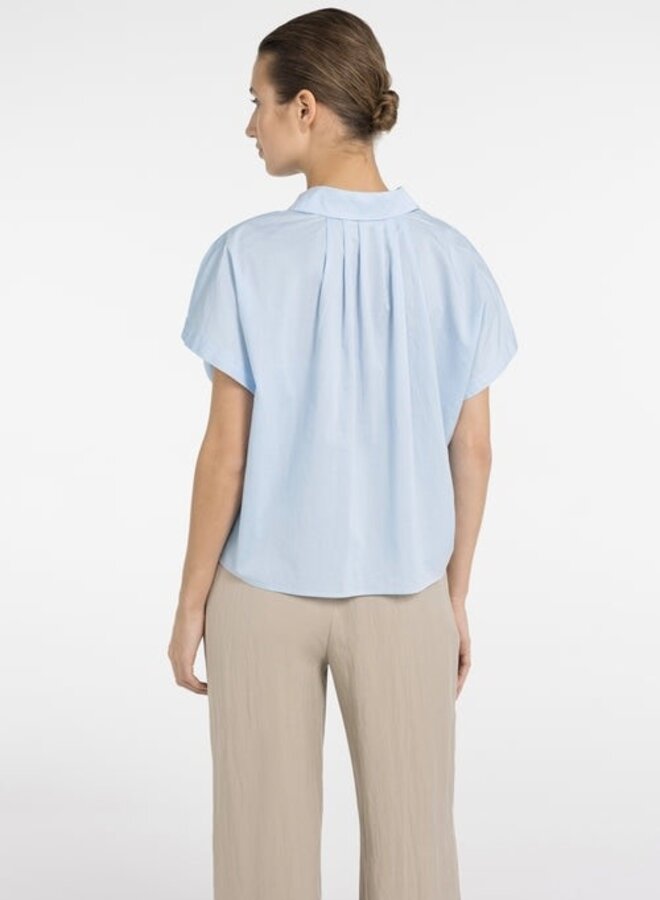 Blouse Yaya à col classique bleue pâle