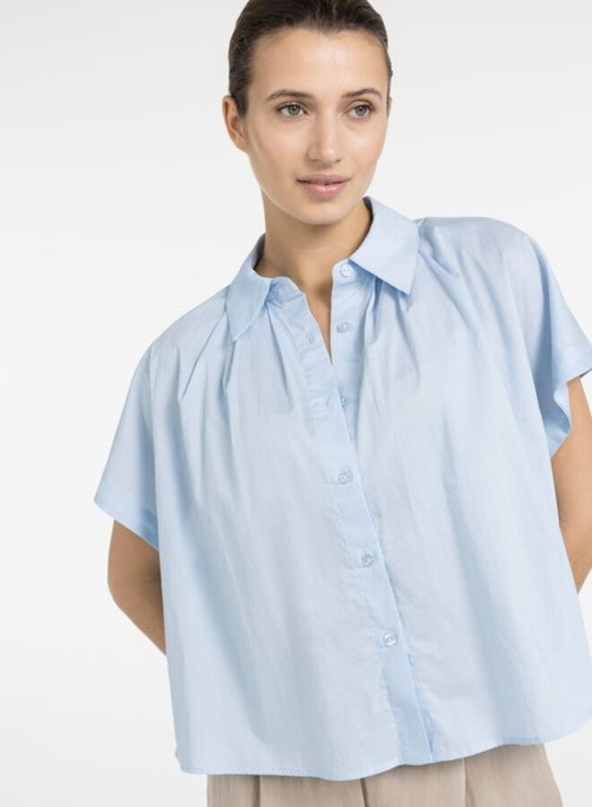 Blouse Yaya à col classique bleue pâle