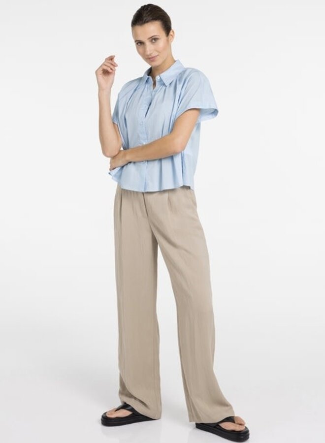 Blouse Yaya à col classique bleue pâle