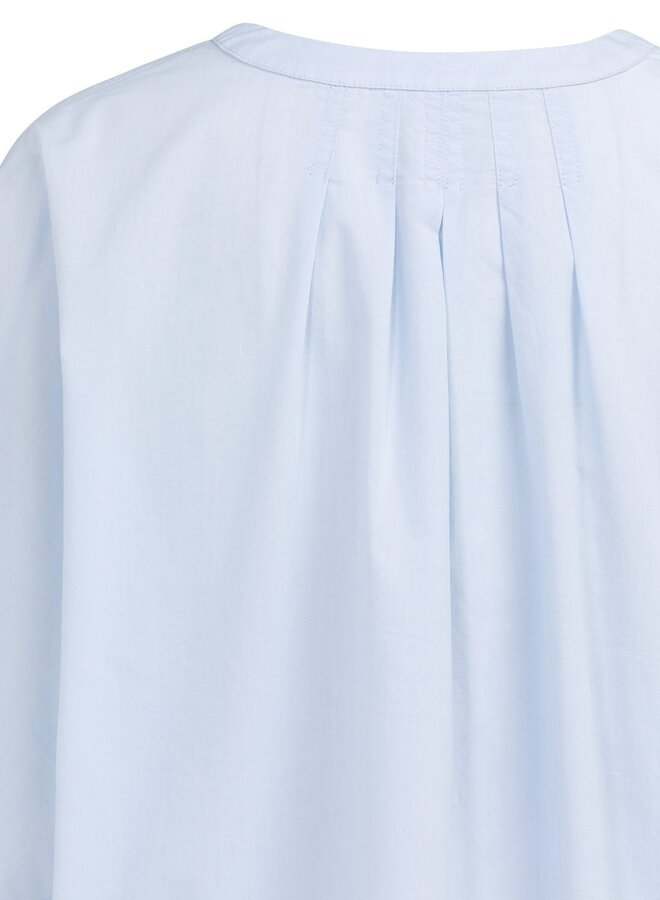 Blouse Yaya à col rond ample à manches larges bleue pâle