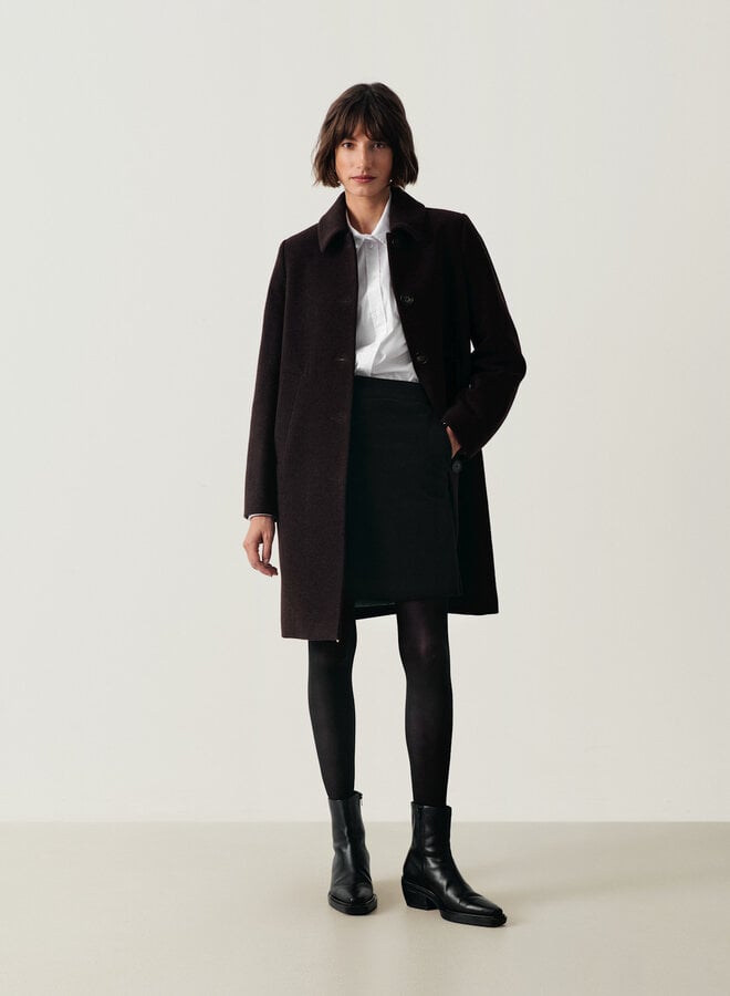 Manteau Part Two Kamillas brun chocolat mélange