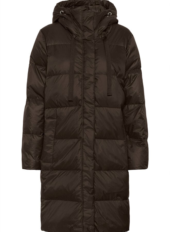 Manteau Part Two Camly matelassé brun chocolat
