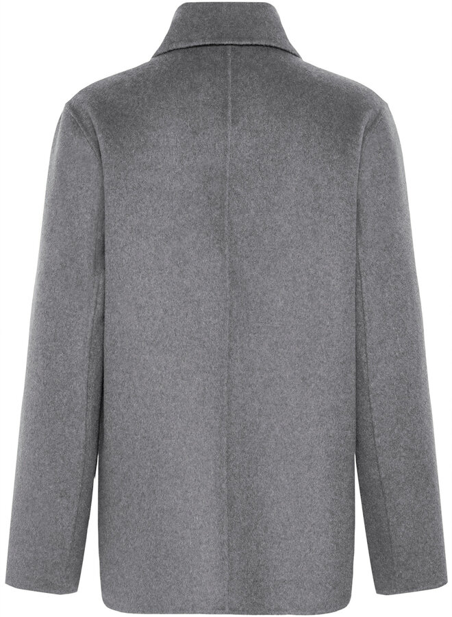 Manteau Part Two Celene double face à fermeture croisée gris mélange
