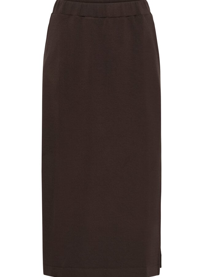 Jupe midi Part Two Dilvin en jersey brun chocolat