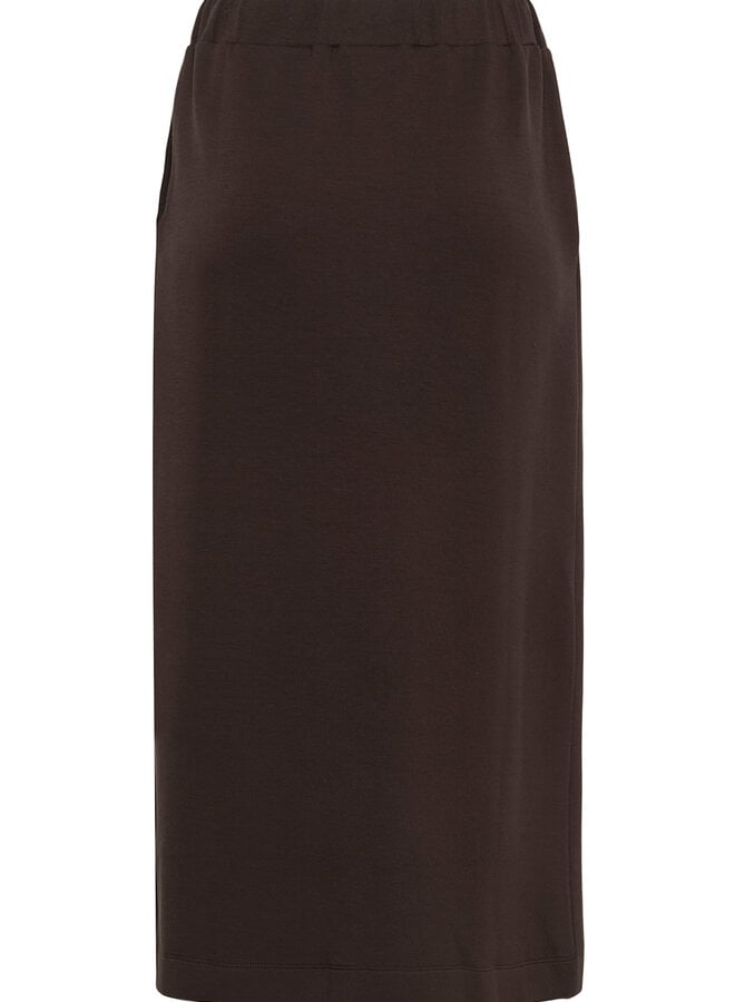 Jupe midi Part Two Dilvin en jersey brun chocolat
