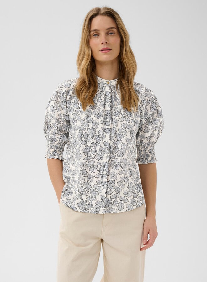 Blouse Part Two Almeras imprimée bleu marine