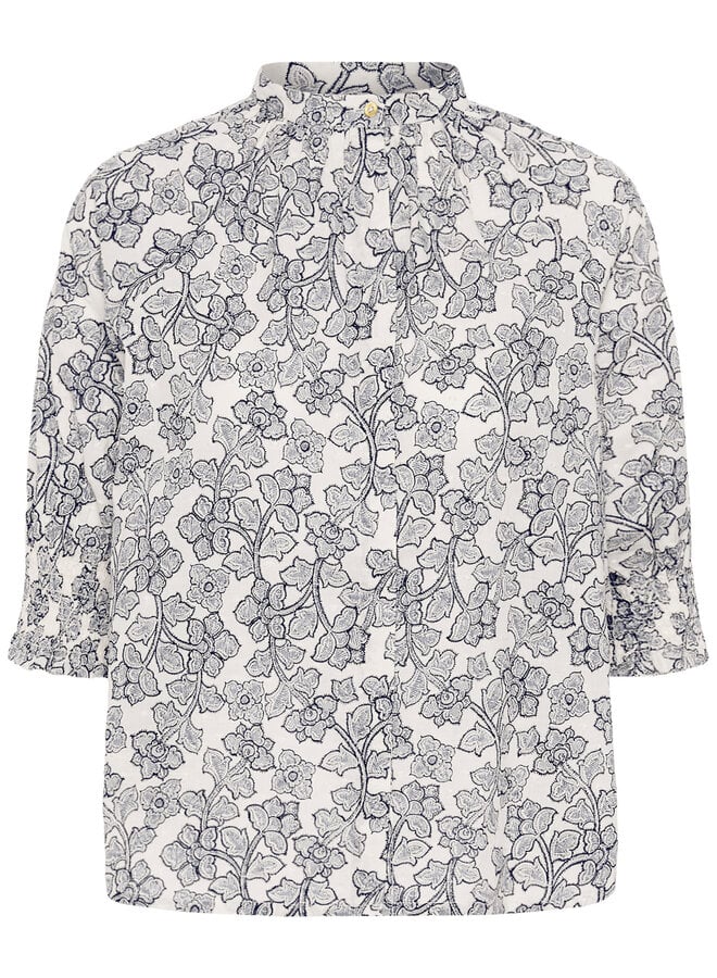 Blouse Part Two Almeras imprimée bleu marine
