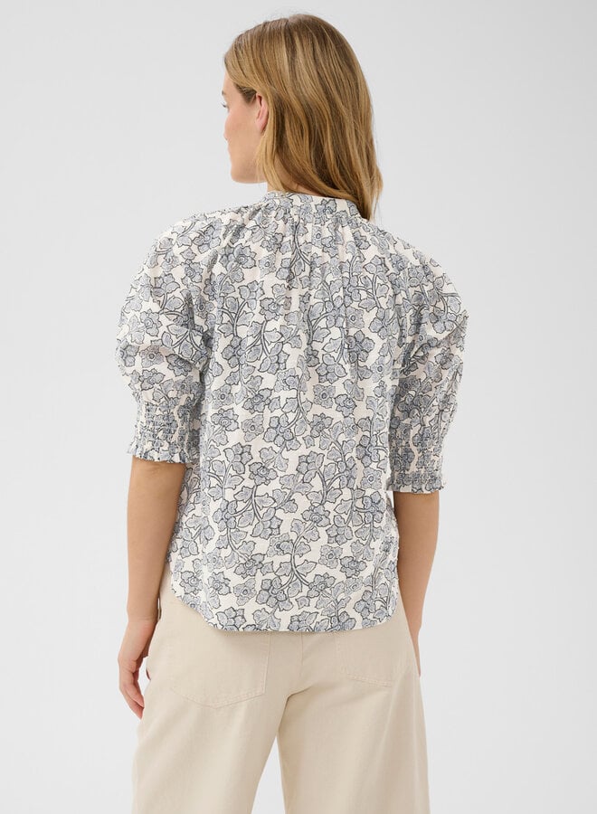 Blouse Part Two Almeras imprimée bleu marine