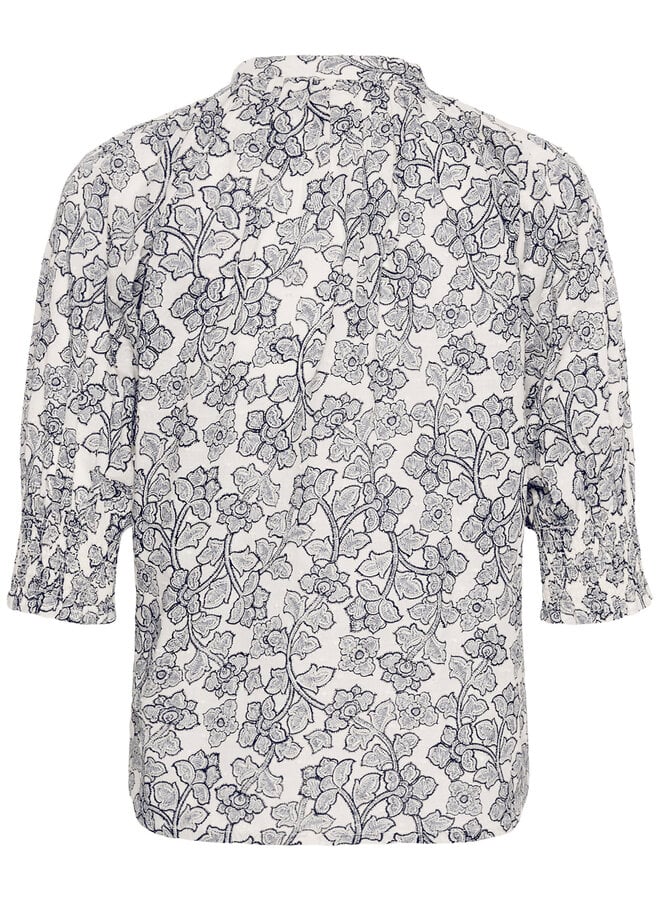 Blouse Part Two Almeras imprimée bleu marine