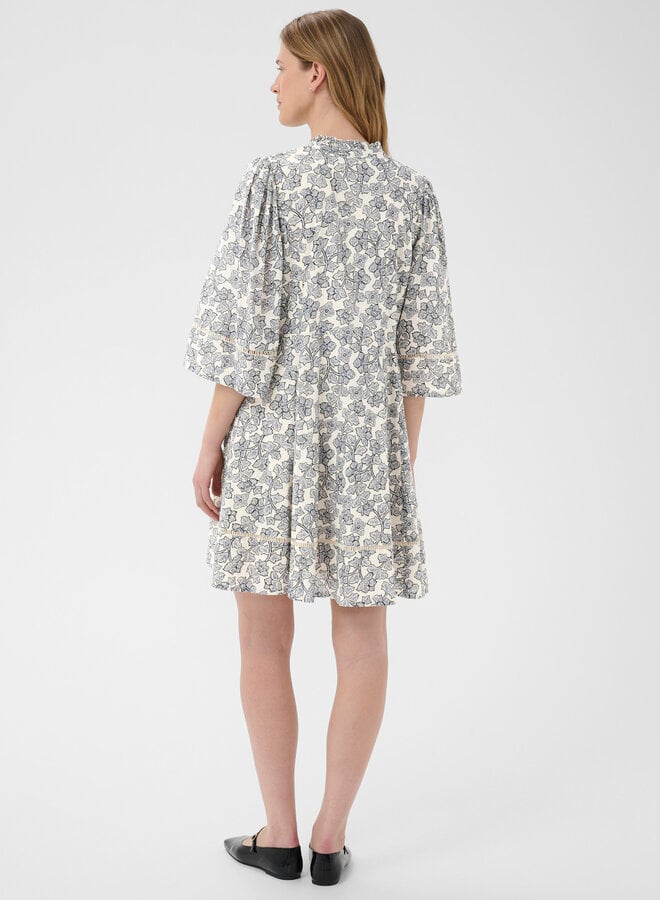 Robe Part Two Desteny à col V imprimée bleu marine
