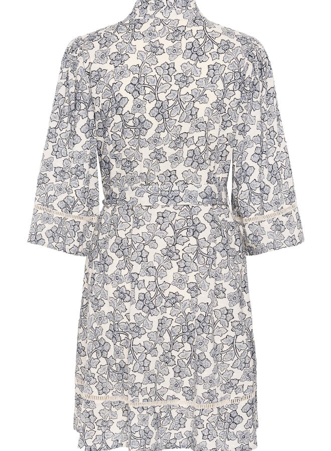 Robe Part Two Desteny à col V imprimée bleu marine