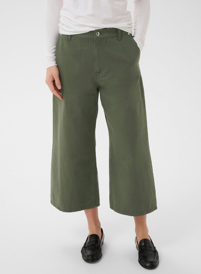 Pantalon Part Two Safin vert coléoptère