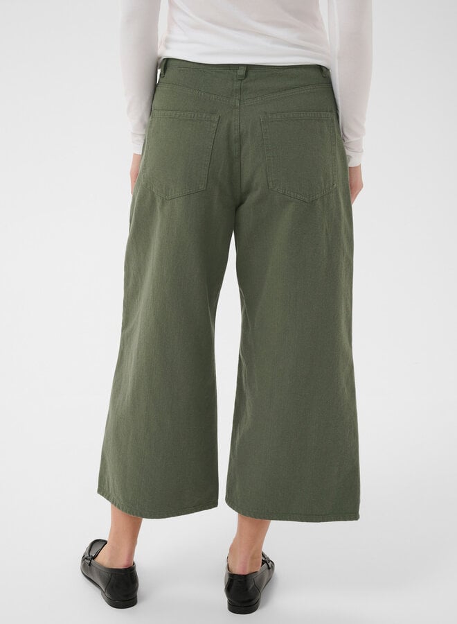Pantalon Part Two Safin vert coléoptère
