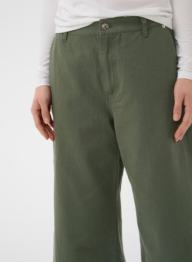 Pantalon Part Two Safin vert coléoptère