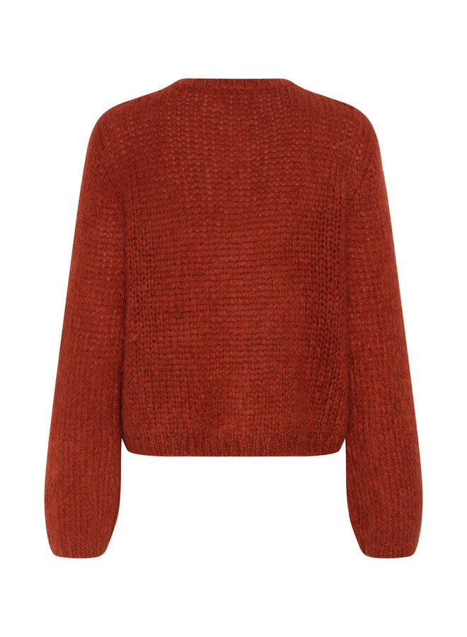 Cardigan InWear Jetra en mohair rouge ocre