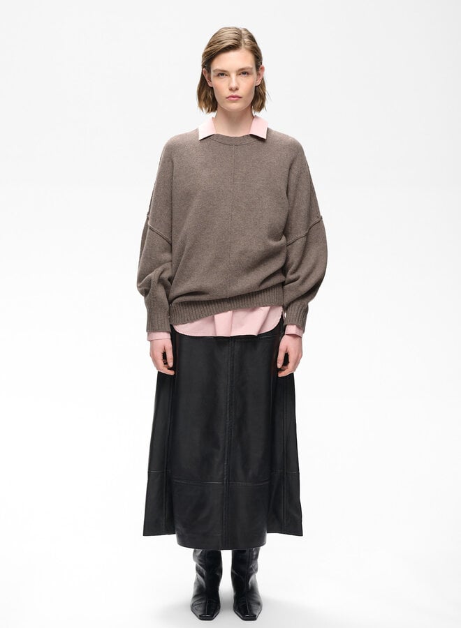 Tricot InWear Noomi Kaxy à col rond gris cendre mélange