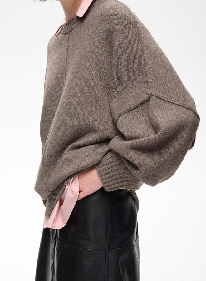 Tricot InWear Noomi Kaxy à col rond gris cendre mélange