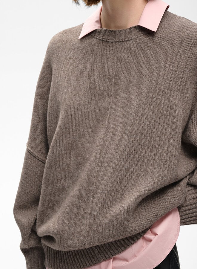 Tricot InWear Noomi Kaxy à col rond gris cendre mélange