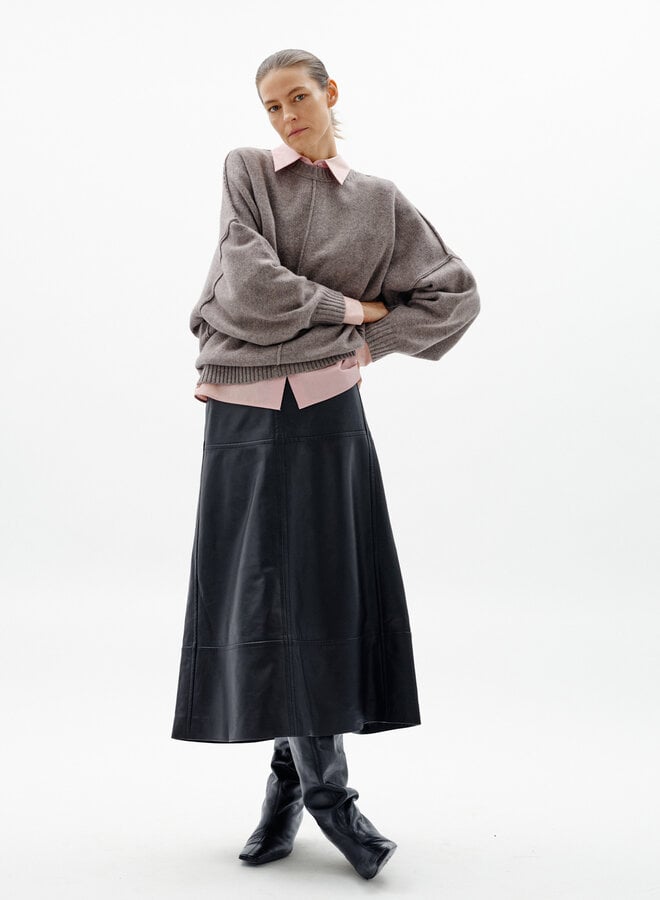 Tricot InWear Noomi Kaxy à col rond gris cendre mélange