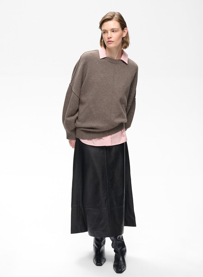 Tricot InWear Noomi Kaxy à col rond gris cendre mélange