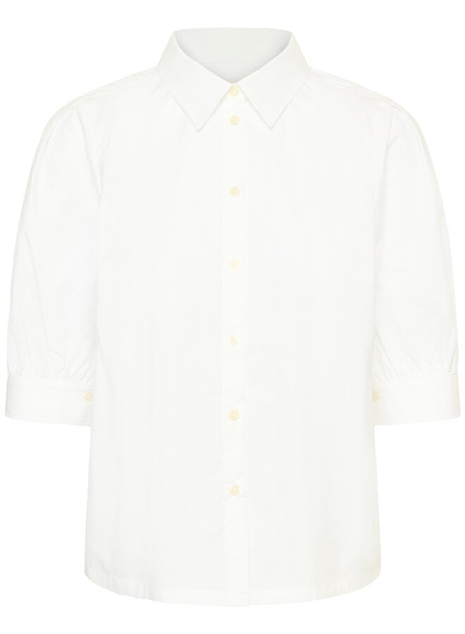 Chemise InWear Gloria à col classique & manches aux coudes blanche