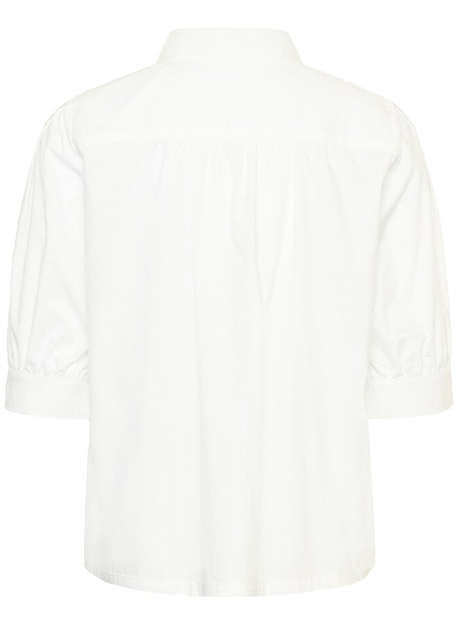 Chemise InWear Gloria à col classique & manches aux coudes blanche
