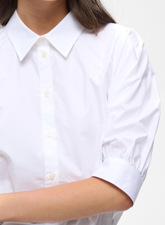 Chemise InWear Gloria à col classique & manches aux coudes blanche