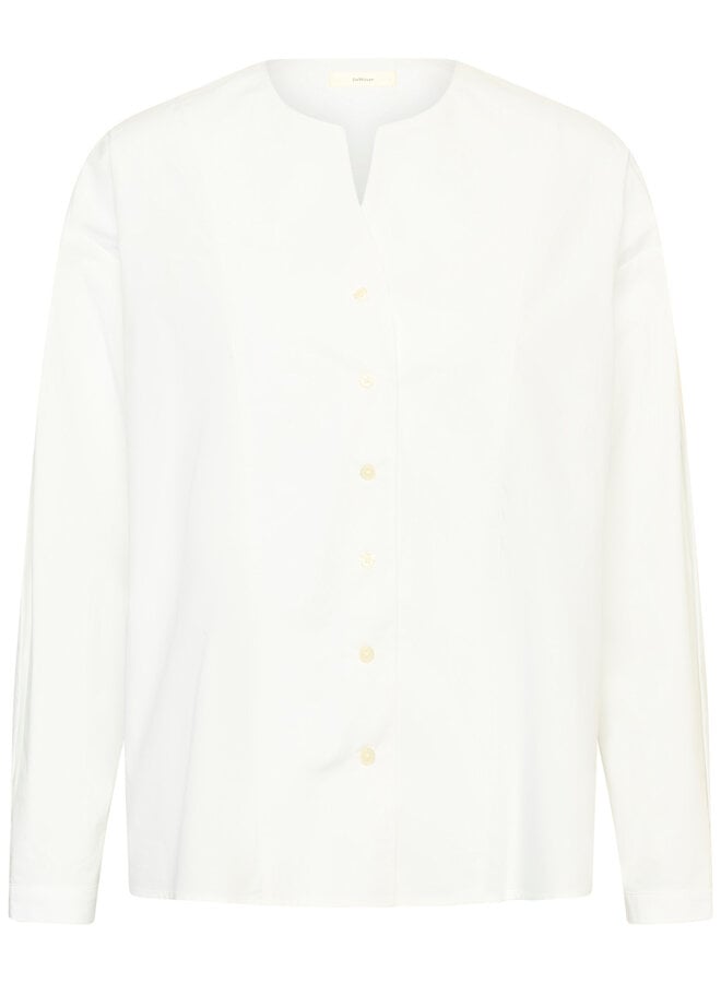 Blouse InWear Gloria ample à col rond ouvert blanche