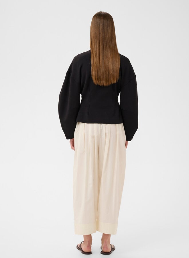 Jacket InWear Fari en jersey noir & boutons brun tortoise
