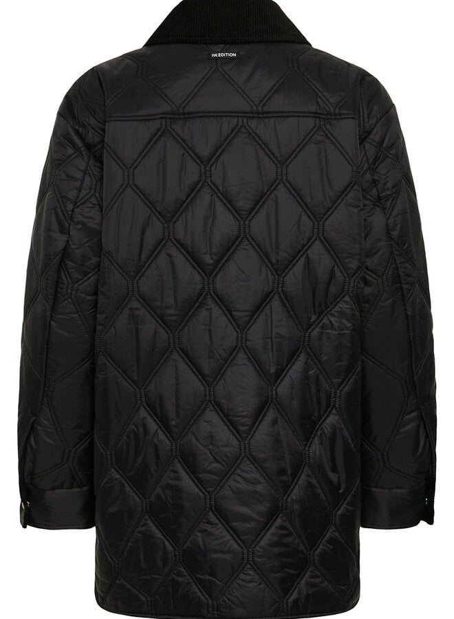Manteau InWear Houston à col classique en corduroy matelassé noir