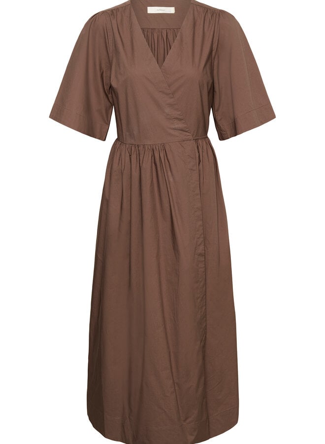 Robe longue InWear Haze cache-coeur brun nougat