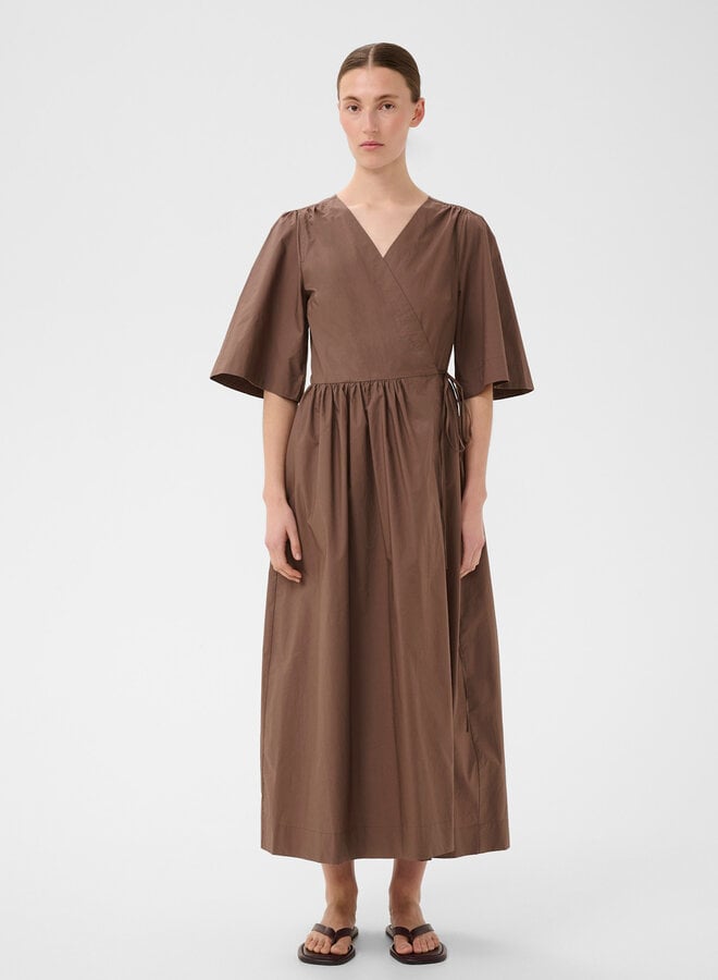 Robe longue InWear Haze cache-coeur brun nougat
