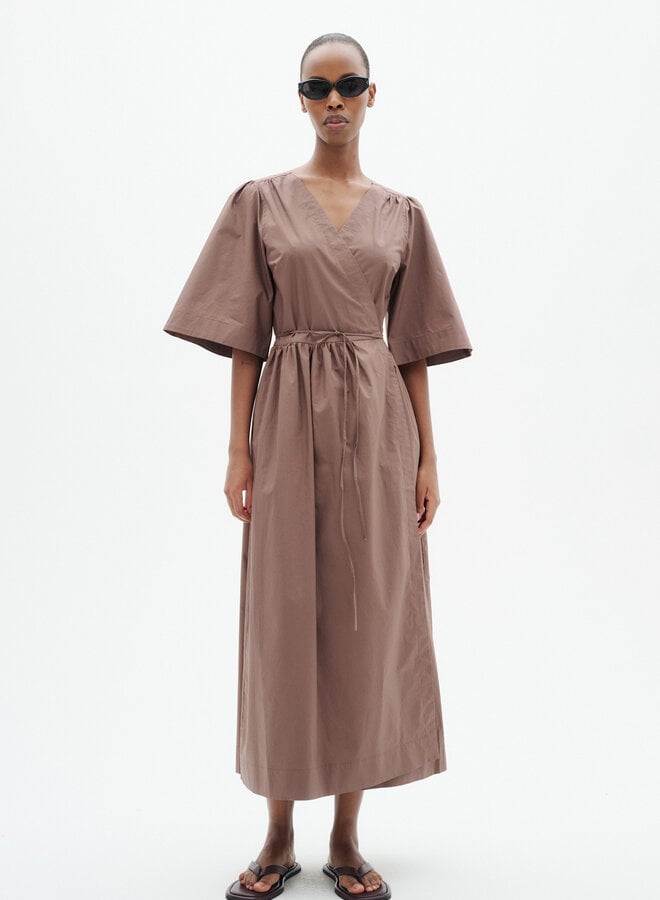 Robe longue InWear Haze cache-coeur brun nougat