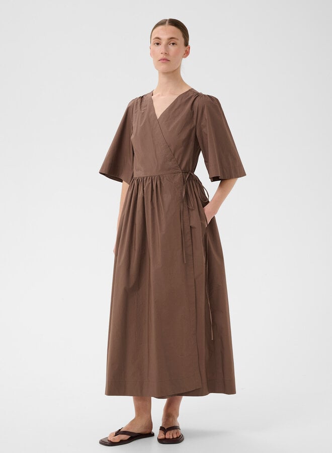 Robe longue InWear Haze cache-coeur brun nougat