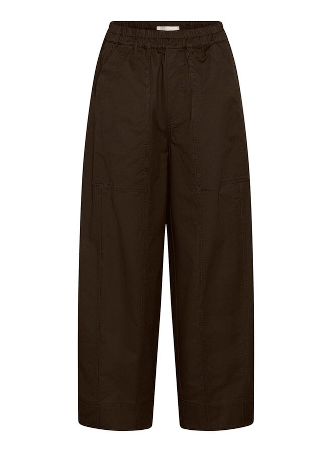 Pantalon InWear Haiko à taille élastique ample brun chocolat