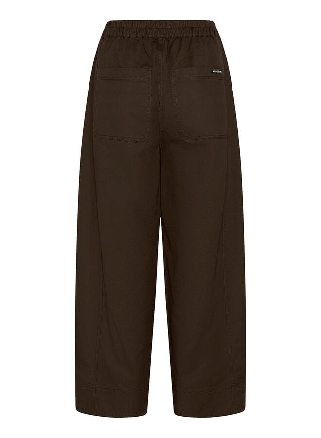 Pantalon InWear Haiko à taille élastique ample brun chocolat