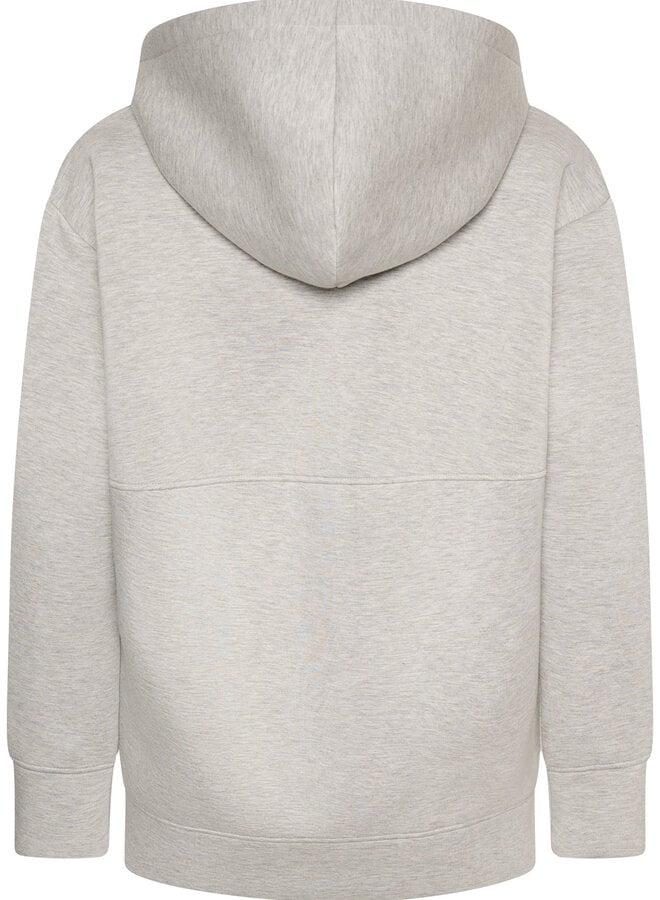 Cardigan InWear Asvini effet scuba à capuche & zip gris pâle mélange