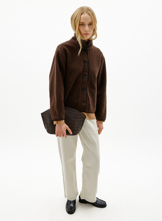 Jacket InWear Abbina teddy brun chocolat & noir