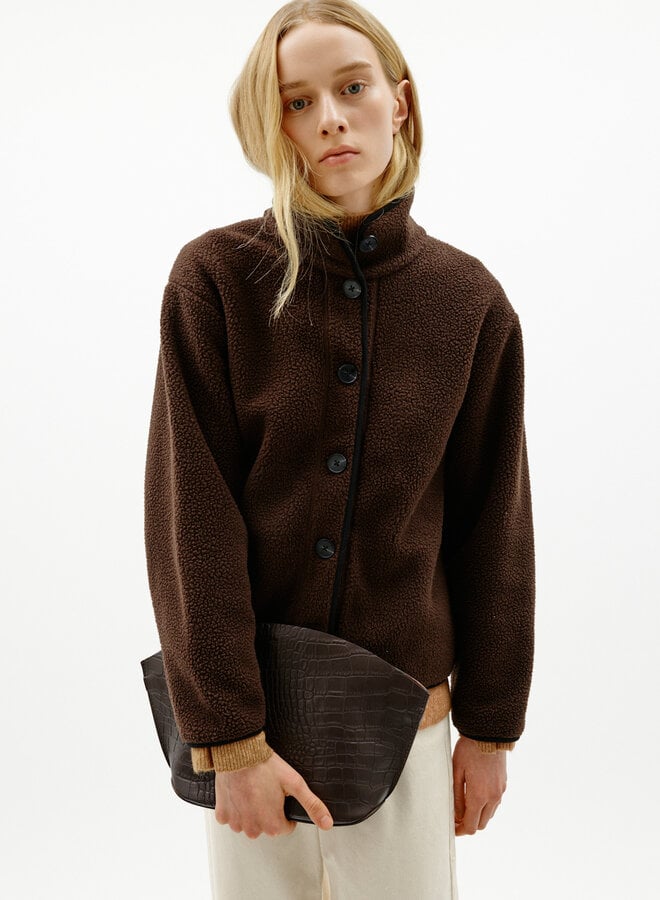 Jacket InWear Abbina teddy brun chocolat & noir
