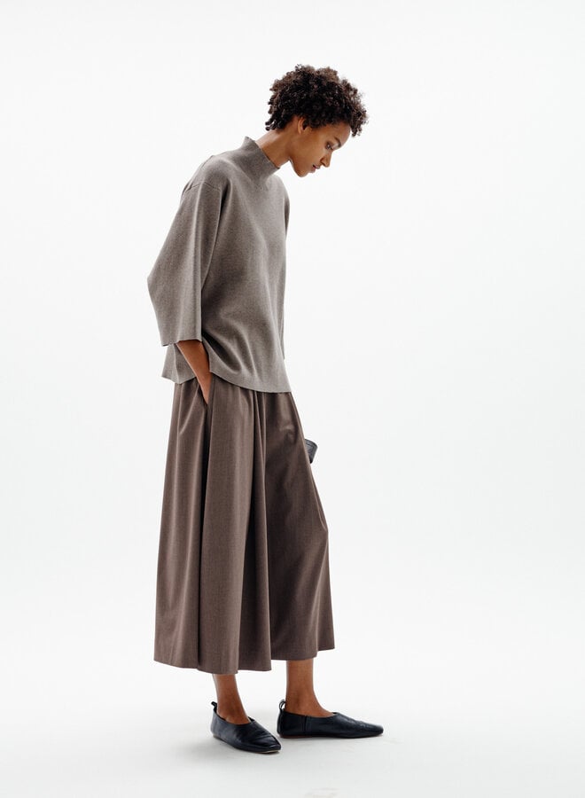Tricot InWear Tilda à col montant en coton gris cendre mélange