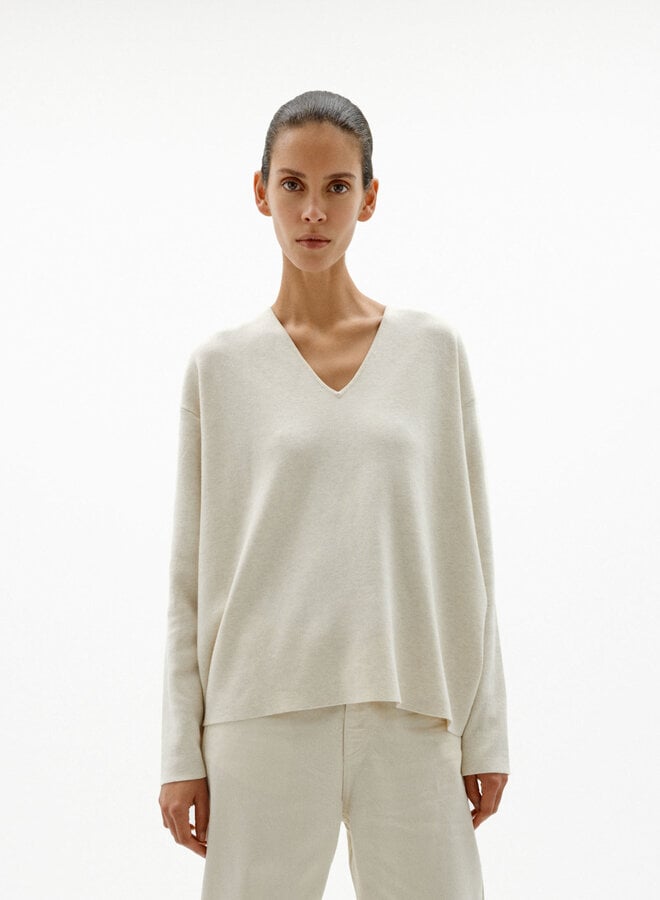 Tricot InWear Tilda à col V en coton écru