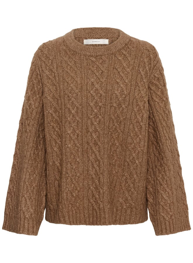 Tricot InWear Taie câblé surdimensionnée tabac mélange
