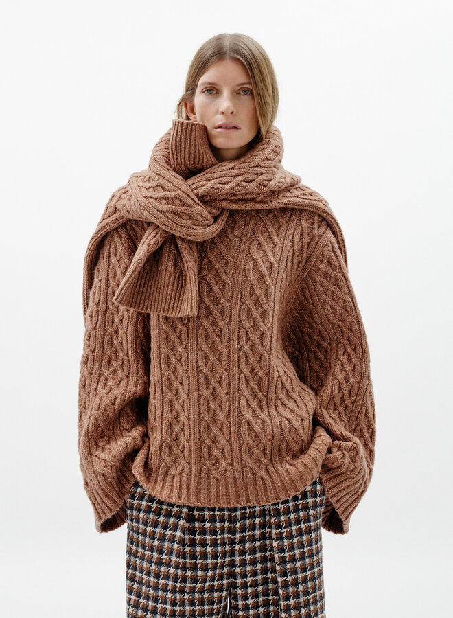 Tricot InWear Taie câblé surdimensionnée tabac mélange